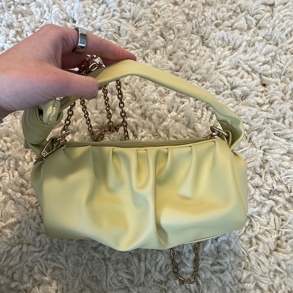 Pale yellow cross body